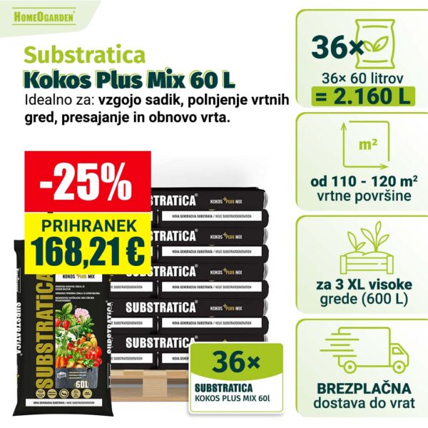 36× Substratica Kokos Plus Mix 60l